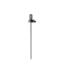 OMNIDIRECTIONAL CONDENSER LAPEL MIC, 55&quot;(1.4M) PERMANENTLY ATTACHED CABLE TERMINATED WITH SCREW-DOWN